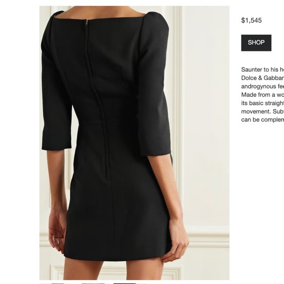 DOLCE & GABBANA Wool-blend Crepe Mini Dress - Picture 4 of 11